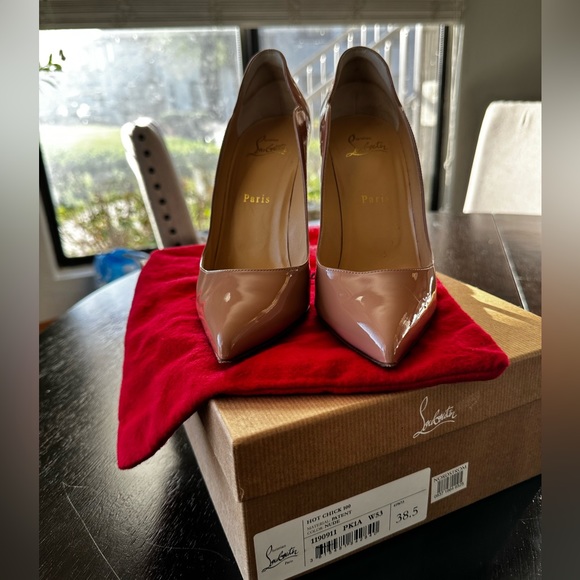 Christian Louboutins Hot Chick 100 mm Pumps - nude size 38.5 / US 8 worn once - Picture 4 of 16